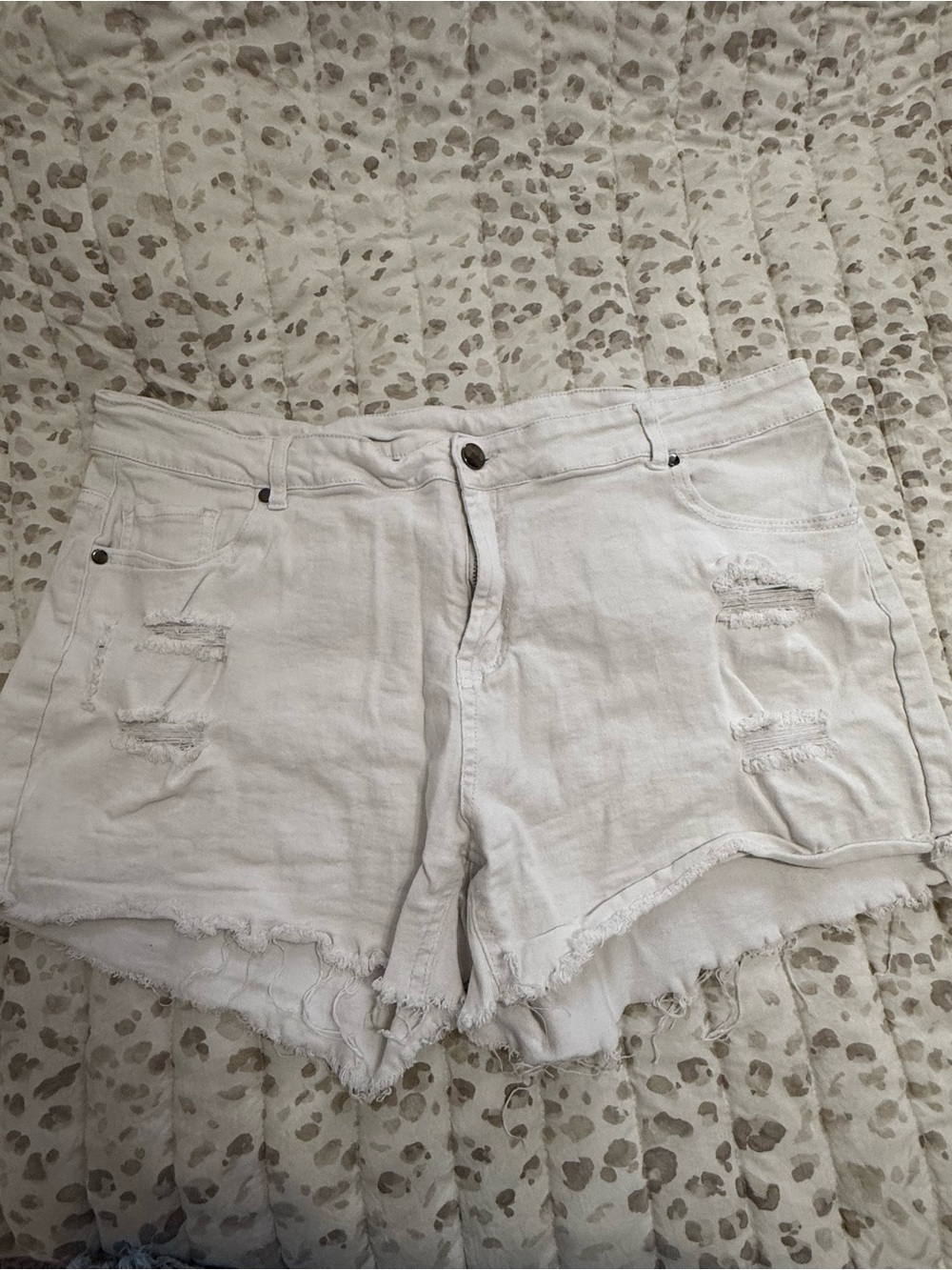 Amazon White Distressed Women’s Jean Shorts